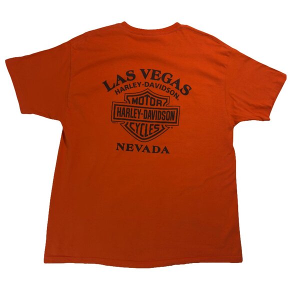 Harley Davidson Men's Vintage Las Vegas T-Shirt Size Large Motor Cycles Tee 2002 - Picture 7 of 8
